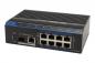 Gigabit Switch, 8xPoE 100Mbps, 1x RJ45, et 1x SFP 1000Mbps, non-géré, design industriel Gigabit PoE switch, DIN Rail Ports Gigabit liaison montante 1xRJ45, 1xSFP 8x Ports 10/100 PoE, IEEE 802.3af/at Jusqu'à 30 W par port Protection contre les surtensions CEI 61000-4-5 (6KV) DEL d'état : liaison montante, PoE, port optique, alimentation Bouto